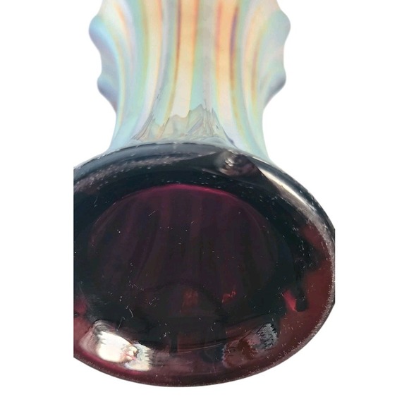 Amethyst Carnival Glass Vase - Picture 4 of 5